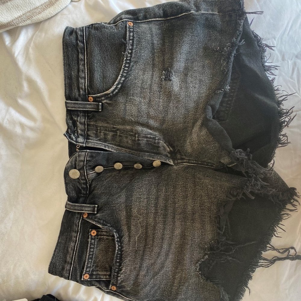 Denim Forum Black Shorts